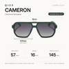 image:imageDIFF Cameron Navigator Sunglasses for Women  100 UV Polarized Protection  Solid FramesFairway Green  Grey Gradient