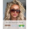 image:imageDIFF Dash Shield Aviator Sunglasses for Women UV400 ProtectionGold  Brown Gradient