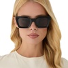 image:imageDIFF Greer Designer Rectangular Sunglasses for Women  UV400 Polarized ProtectionBlack  Grey