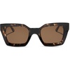 image:imageDIFF Greer Designer Rectangular Sunglasses for Women  UV400 Polarized ProtectionEspresso Tortoise  Brown Gradient