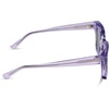 image:imageDIFF Greer Designer Rectangular Sunglasses for Women  UV400 Polarized ProtectionLilac Crystal  Grey  Polarized