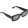 image:imageDIFF Indy Rectangular Sungalsses for Women  UV400 Protection  Designer Acetate FramesBlack  Grey