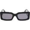 image:imageDIFF Indy Rectangular Sungalsses for Women  UV400 Protection  Designer Acetate FramesBlack  Grey