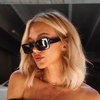 image:imageDIFF Indy Rectangular Sungalsses for Women  UV400 Protection  Designer Acetate FramesBlack  Grey