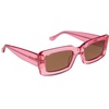 image:imageDIFF Indy Rectangular Sungalsses for Women  UV400 Protection  Designer Acetate FramesCandy Pink Crystal