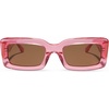 image:imageDIFF Indy Rectangular Sungalsses for Women  UV400 Protection  Designer Acetate FramesCandy Pink Crystal