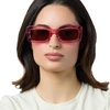 image:imageDIFF Indy Rectangular Sungalsses for Women  UV400 Protection  Designer Acetate FramesCandy Pink Crystal