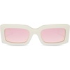 image:imageDIFF Indy Rectangular Sungalsses for Women  UV400 Protection  Designer Acetate FramesOpaline