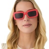 image:imageDIFF Indy Rectangular Sungalsses for Women  UV400 Protection  Designer Acetate FramesSunset