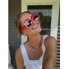 image:imageDIFF Indy Rectangular Sungalsses for Women  UV400 Protection  Designer Acetate FramesSunset
