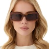 image:imageDIFF Indy Rectangular Sungalsses for Women  UV400 Protection  Designer Acetate FramesTawny Tortoise  Brown