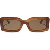 image:imageDIFF Indy Rectangular Sungalsses for Women  UV400 Protection  Designer Acetate FramesTawny Tortoise  Brown