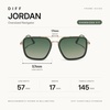 image:imageDIFF Jordan Designer Navigator Sunglasses for Women  100 UVAUVB Protection  Solid FramesFairway Green  Aloe Green Gradient