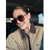 image:imageDIFF Jordan Designer Navigator Sunglasses for Women  100 UVAUVB ProtectionBlack  Black Temple Tips