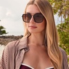 image:imageDIFF Jordan Designer Navigator Sunglasses for Women  100 UVAUVB ProtectionBlack  Black Temple Tips
