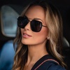 image:imageDIFF Jordan Designer Navigator Sunglasses for Women  100 UVAUVB ProtectionBlack  Grey