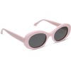 image:imageDIFF Lainey  Designer Oval Sunglasses for Women  UV400 ProtectionPowder Pink  Grey