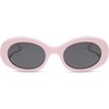 image:imageDIFF Lainey  Designer Oval Sunglasses for Women  UV400 ProtectionPowder Pink  Grey
