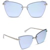 image:imageDIFF Becky V Designer Cat Eye Sunglasses for Women UV400Silver  Lavender Mirror