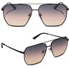 image:imageDIFF Berkely Navigator Sunglasses for Women  UV400 Protection  Modern Metal FramesBlack
