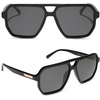 image:imageDIFF Cameron Navigator Sunglasses for Women  100 UV Polarized Protection  Solid FramesBlack