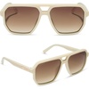 image:imageDIFF Cameron Navigator Sunglasses for Women  100 UV Polarized Protection  Solid FramesCourtside Ivory  Brown Gradient