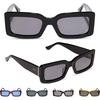 image:imageDIFF Indy Rectangular Sungalsses for Women  UV400 Protection  Designer Acetate FramesBlack  Grey