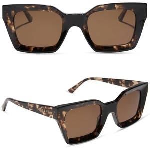image:imageDIFF Greer Designer Rectangular Sunglasses for Women  UV400 Polarized ProtectionEspresso Tortoise  Brown Gradient