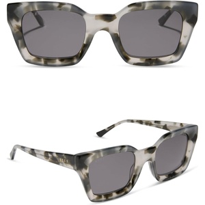 image:imageDIFF Greer Designer Rectangular Sunglasses for Women  UV400 Polarized ProtectionKombu Tortoise  Grey