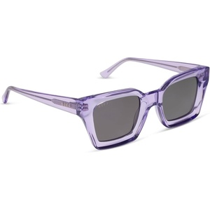 image:imageDIFF Greer Designer Rectangular Sunglasses for Women  UV400 Polarized ProtectionLilac Crystal  Grey  Polarized