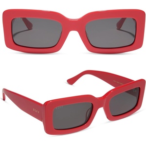 image:imageDIFF Indy Rectangular Sungalsses for Women  UV400 Protection  Designer Acetate FramesSunset