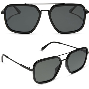 image:imageDIFF Jordan Designer Navigator Sunglasses for Women  100 UVAUVB ProtectionBlack  Grey