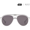 image:imageDIFF Star Wars Stormtrooper Aviator Polarized Sunglasses Galactic White  Designer Frames UV400 Black Polarized Lens Star Wars Stormtrooper Designer For Men and Women Trendy Designer Style