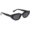 image:imageDIFF  JJD Crystal Cat Eye Sunglasses for Women  Jessie James Decker Collection UV400 Protection Oval Cat Eye FrameBlack  Grey  Polarized