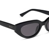 image:imageDIFF  JJD Crystal Cat Eye Sunglasses for Women  Jessie James Decker Collection UV400 Protection Oval Cat Eye FrameBlack  Grey  Polarized