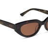 image:imageDIFF  JJD Crystal Cat Eye Sunglasses for Women  Jessie James Decker Collection UV400 Protection Oval Cat Eye FrameKoa Tortoise  Brown