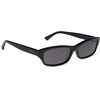 image:imageDIFF  JJD Misty Rectangle Sunglasses  100 UV400 Protection Hand Cut Acetate Frame 55mm Lens Width ScratchResistant Lenses Protective Case IncludedBlack  Grey  Polarized