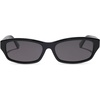 image:imageDIFF  JJD Misty Rectangle Sunglasses  100 UV400 Protection Hand Cut Acetate Frame 55mm Lens Width ScratchResistant Lenses Protective Case IncludedBlack  Grey  Polarized