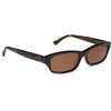 image:imageDIFF  JJD Misty Rectangle Sunglasses  100 UV400 Protection Hand Cut Acetate Frame 55mm Lens Width ScratchResistant Lenses Protective Case IncludedKoa Tortoise  Brown