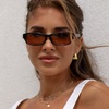 image:imageDIFF  JJD Misty Rectangle Sunglasses  100 UV400 Protection Hand Cut Acetate Frame 55mm Lens Width ScratchResistant Lenses Protective Case IncludedKoa Tortoise  Brown