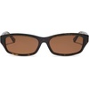 image:imageDIFF  JJD Misty Rectangle Sunglasses  100 UV400 Protection Hand Cut Acetate Frame 55mm Lens Width ScratchResistant Lenses Protective Case IncludedKoa Tortoise  Brown