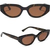 image:imageDIFF  JJD Crystal Cat Eye Sunglasses for Women  Jessie James Decker Collection UV400 Protection Oval Cat Eye FrameKoa Tortoise  Brown