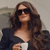 image:imageDIFF Caitlin Covington Collins Square Polarized Sunglasses for Women Black