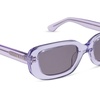 image:imageDIFF Daphne II Rectangle Sunglasses  100 UV400 Protection Grey Lenses Hand Cut Acetate Frame 51mm Lens Width ScratchResistant Lenses Everyday WearLilac Crystal  Grey