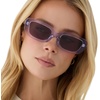 image:imageDIFF Daphne II Rectangle Sunglasses  100 UV400 Protection Grey Lenses Hand Cut Acetate Frame 51mm Lens Width ScratchResistant Lenses Everyday WearLilac Crystal  Grey