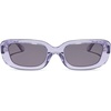 image:imageDIFF Daphne II Rectangle Sunglasses  100 UV400 Protection Grey Lenses Hand Cut Acetate Frame 51mm Lens Width ScratchResistant Lenses Everyday WearLilac Crystal  Grey