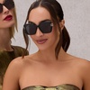 image:imageDIFF Dasha Square Sunglasses  100 UV400 Protection Grey Lenses Hand Cut Acetate Frame 51mm Lens Width ScratchResistant Lenses Everyday WearBlack  Grey