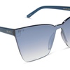 image:imageDIFF Goldie Designer Frameless Cat Eye Sunglasses for Women UV400Slate Gradient Flash