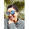 image:imageDIFF Goldie Designer Frameless Cat Eye Sunglasses for Women UV400Smoke Flash