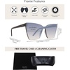 image:imageDIFF Goldie Designer Frameless Cat Eye Sunglasses for Women UV400Smoke Flash